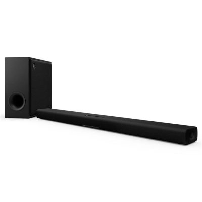 Yamaha TRUE X SYSTEM Bundle (SR-X50A Sound Bar with Subwoofer and WS-X1A Bluetooth Speakers), Carbon Grey TRUEX50A