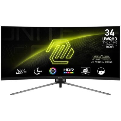 MSI MAG 34â€ UWQHD 180Hz 1MS Curved Gaming Monitor MAG345CQR