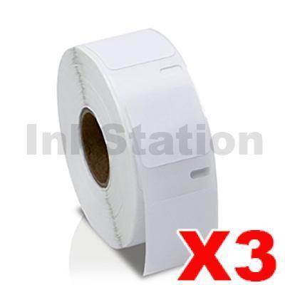3 x Dymo SD30332 / S0929120 Compatible White Label Roll 25mm x 25mm  - 750 labels per roll