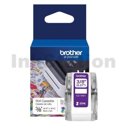 Brother CZ-1001 Genuine Full Colour Continuous Paper Label Roll Cassette 9mm x 5m