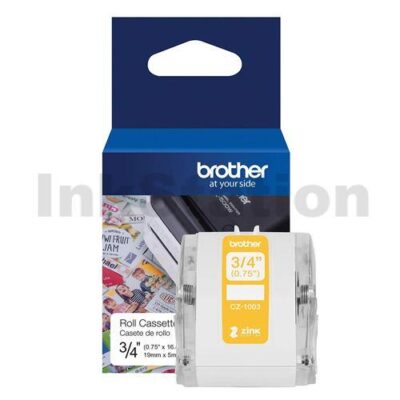 Brother CZ-1003 Genuine Full Colour Continuous Paper Label Roll Cassette 19mm x 5m