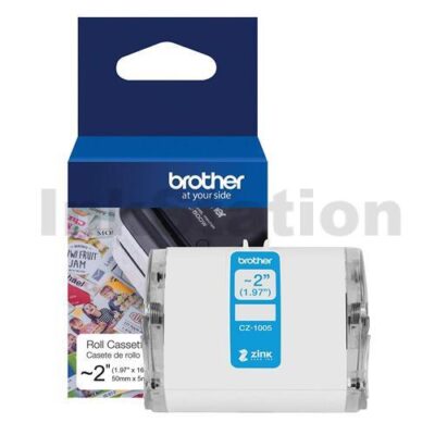 Brother CZ-1005 Genuine Full Colour Continuous Paper Label Roll Cassette 50mm x 5m