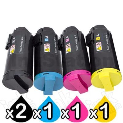 5 Pack Compatible Fuji Xerox DocuPrint CP555d Toner Cartridges CT203061 - CT203064 [2BK,1C,1M,1Y]