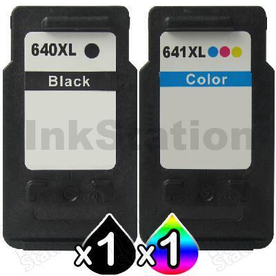 2-Pack Canon PG-640XL, CL-641XL Compatible High Yield Ink Cartridge [1Black + 1Colour]
