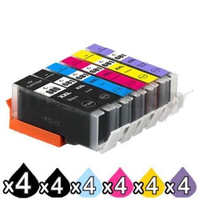 24 Pack Canon PGI-680XXL CLI-681XXL Extra High Yield Compatible Inkjet Cartridges Combo [4BK,4PBK,4C,4M,4Y,4PB]