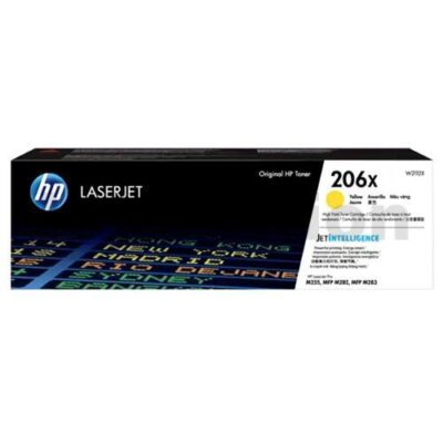 HP 206X W2112X Genuine Yellow High Yield Toner Cartridge - 2,450 pages