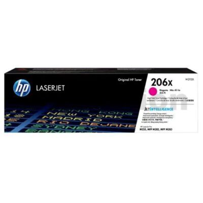 HP 206X W2113X Genuine Magenta High Yield Toner Cartridge - 2,450 pages