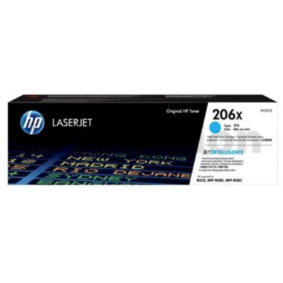 HP 206X W2111X Genuine Cyan High Yield Toner Cartridge - 2,450 pages