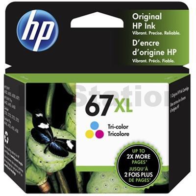 HP 67XL Genuine Tri-Colour High Yield Inkjet Cartridge 3YM58AA - 200 Pages