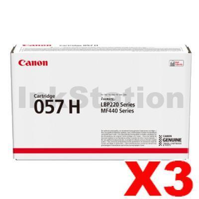 3 x Canon CART-057H Black Genuine Toner Cartridge - 10,000 pages