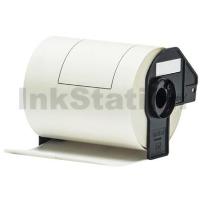 Brother DK-11247 Compatible Black Text on White 103mm x 164mm Die-Cut Paper Label Roll - 180 labels per roll