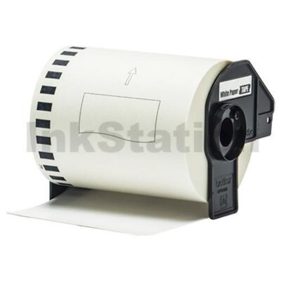 Brother DK-22246 Compatible Black Text on White Continuous Paper Label Roll 103mm x 30.48m
