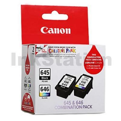 Canon PG-645 + CL-646 Genuine Ink Cartridge Twin Pack PG645CL646CP [1BK, 1CL]