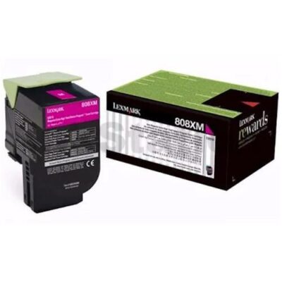 1 x Lexmark (80C8XM0) Genuine CX510 Magenta Extra High Yield Toner Cartridge - 4,000 pages