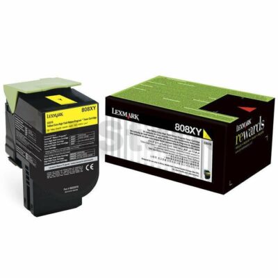 1 x Lexmark (80C8XY0) Genuine CX510 Yellow Extra High Yield Toner Cartridge - 4,000 pages