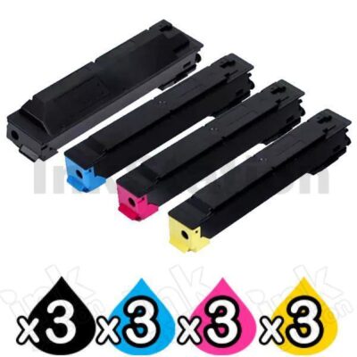 3 Sets of 4 Pack Non-Genuine alternative for TK-5199 Toner Combo suitable for Kyocera TASKalfa 306ci 307ci 308ci [3BK,3C,3M,3Y]