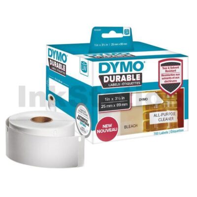Dymo 1933081 Genuine Durable Industrial White Label Roll 25mm x 89mm - 700 labels per roll
