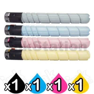 4 Pack Konica Minolta BIZHUB C224 / C284 / C364 TN-321 Compatible Toner Cartridges A33K190 - A33K490 [1BK,1C,1M,1Y]
