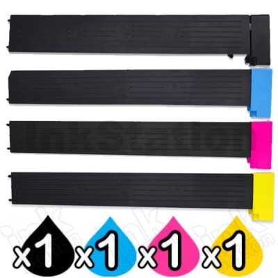 4 Pack Konica Minolta BIZHUB C654 / C754 TN-711 Compatible Toner Cartridges A3VU150 - A3VU450 [1BK,1C,1M,1Y]