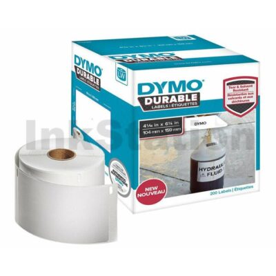 Dymo 1933086 Genuine Durable Industrial White Label Roll 104mm x 159mm - 200 labels per roll