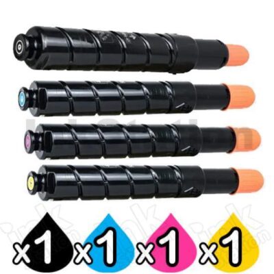 4 Pack Canon TG-48 (GPR-33) Compatible Toner Cartridges [1BK,1C,1M,1Y]