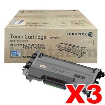 3 x Genuine Fuji Xerox DocuPrint M375z, P375dw, M385z, P385dw Toner Cartridge CT203109 - 12,000 pages