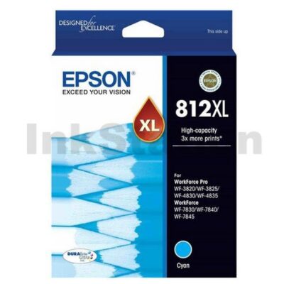 Epson 812XL (C13T05E292) Genuine Cyan High Yield Ink Cartridge