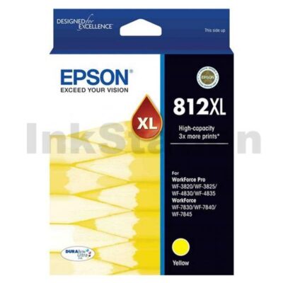 Epson 812XL (C13T05E492) Genuine Yellow High Yield Ink Cartridge