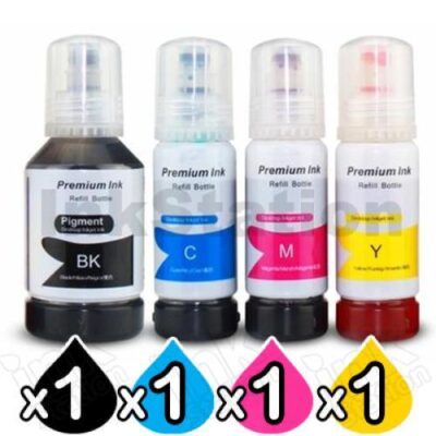 4-Pack Epson T542 Compatible Ink Bottle Combo [BK+C+M+Y]