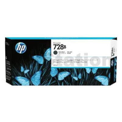 HP 728 Genuine Matte Black 300ML Inkjet Cartridge F9J68A / 3WX30A