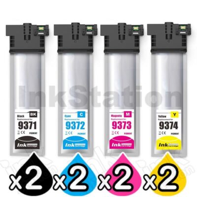 8 Pack Epson 902XL (C13T937192-C13T937492) Compatible High Yield Ink Combo [2BK,2C,2M,2Y]