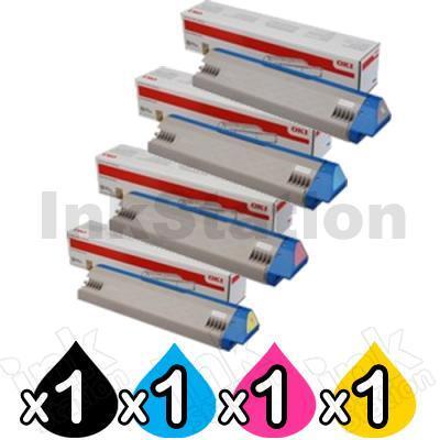4 Pack OKI Genuine OKI C911 / C931 / C941 Toner Cartridges (45536429-45536432)