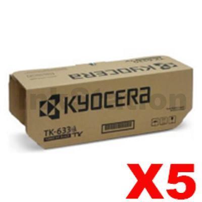 5 x Genuine Kyocera TK-6334 Black Toner ECOSYS P4060dn - 35,000 Pages