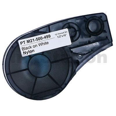 Compatible Brady M21-500-499 Black on White Nylon Label Tape 12.7mm x 4.9m
