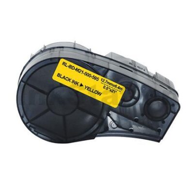Compatible Brady M21-500-595-YL Black on Yellow Vinyl Label Tape 12.7mm x 6.4m