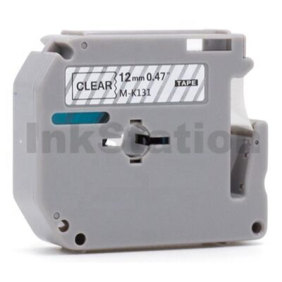 Brother M-K131 Compatible 12mm Black Text on Clear Tape - 8 meters