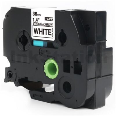 Brother TZe-S261 Compatible 36mm Black Text on White Strong Adhesive Laminated Tape - 8 metres