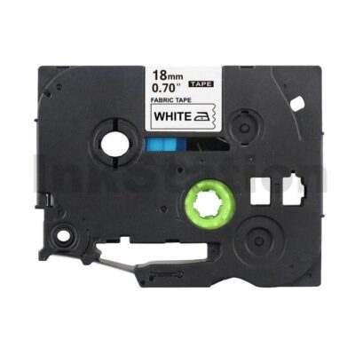 Brother TZe-FA241 Compatible 18mm Black Text on White Fabric Tape - 3 meters