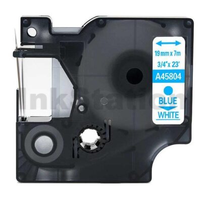 Dymo SD45804 / S0720840 Compatible 19mm Blue Text on White Label Cassette - 7 meters
