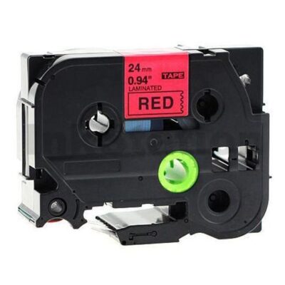 Brother TZe-451 Compatible 24mm Black Text on Red Laminated Tape - 8 meters