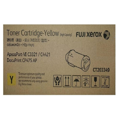 Genuine Fuji Xerox ApeosPort-VII C4421 / C3321, DocuPrint CP475 AP Yellow High Yield Toner Cartridge (CT203349) - 11,000 pages