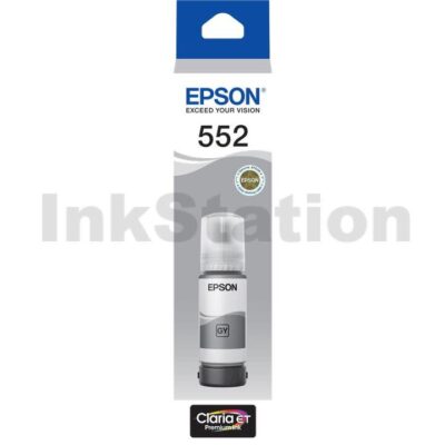 Genuine Epson T552 Claria EcoTank Grey Ink Bottle C13T06W592
