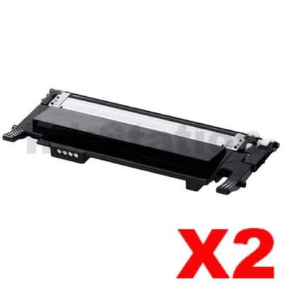 2 x Compatible Samsung CLP-360, CLP-365, CLX-3300, CLX-3305 [CLT-K406S K406] Black Toner SU120A - 1,500 pages