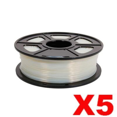 5 x PA(Nylon) 3D Filament 1.75mm Transparent - 1KG