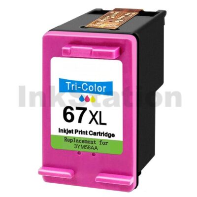 HP 67XL Compatible Tri-Colour High Yield Inkjet Cartridge 3YM58AA - 200 Pages