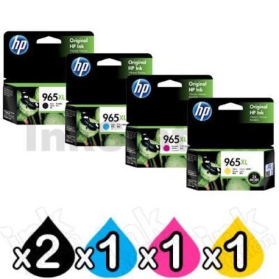 5 Pack HP 965XL Genuine High Yield Inkjet Cartridge Combo 3JA81AA - 3JA84AA [2BK,1C,1M,1Y]