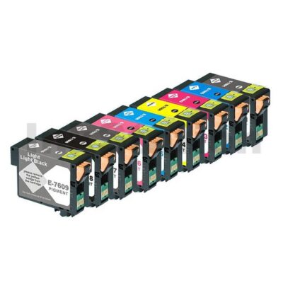 9 Pack Epson 760 Compatible Ink Combo [C13T760100-C13T760900] [1PBK,1C,1M,1Y,1LC,1LM,1LBK,1MBK,1LLBK]