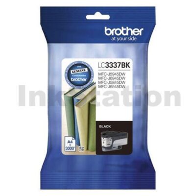 Brother LC-3337BK Genuine High Yield Black Ink Cartridge - 3,000 pages