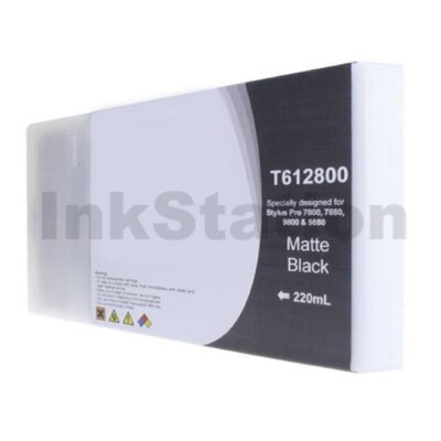 Compatible Epson T6128 Matte Black Ink Cartridge [C13T612800]