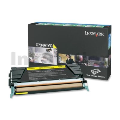 Lexmark (C734A1YG) Genuine C734 / C736 / X734 / X736 / X738 Yellow Toner Cartridge - 6,000 pages